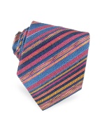 Missoni Multicolor Striped Woven Silk Tie
