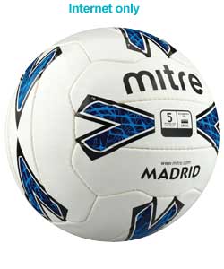 mitre Madrid White Football - Size 5