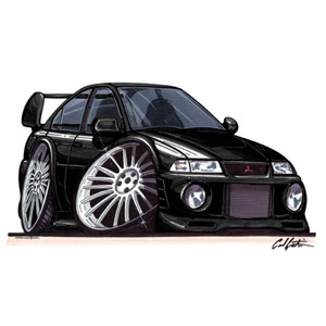 Lancer Evo6 - Black Kids T-shirt