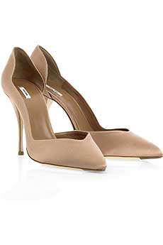 Dorsay satin pumps