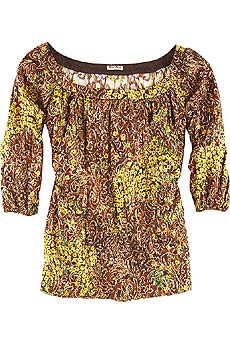 Miu Miu Lurex jacquard floral top