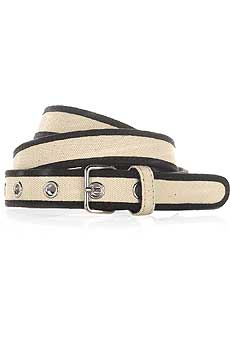 Skinny Two-Tone Canvas Belt