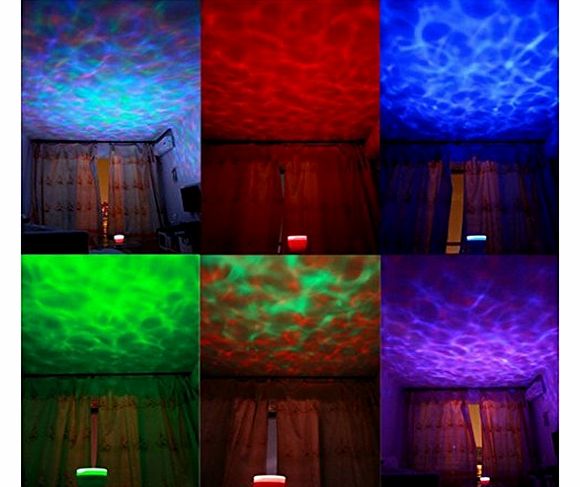 Mixed-Gadgets Ocean Waves Projector Lamp Projection 8Modes ,Ocean Lamp Music Projection