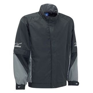 Mizuno IMPERMALITE RAIN JACKET (FULL ZIP) Black/Charcoal / Large