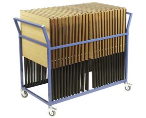 Mobile folding exam desk trolley