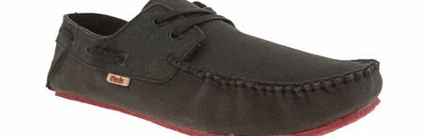 Mocks Black Canvas Boater Shoes