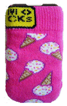 Mobile Phone Socks - Ice Cream