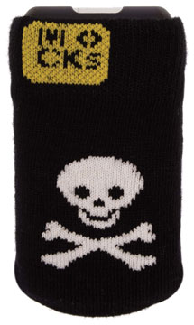 Mobile Phone Socks - Skull and Crossbones