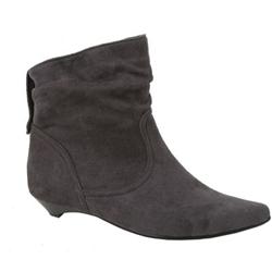 Moda In Pelle Female Anglo Grey Alcantara Fabric Upper Fabric Lining Fabric Lining Ankle in Grey