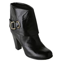 Moda In Pelle Female Bustle Black Leather Leather Upper Leather Lining Leather Lining Ankle in Black