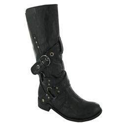 Moda In Pelle Female Fredie Black Porvair Manmade Upper Fabric Lining Fabric Lining Calf/Knee in Black