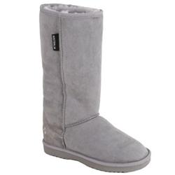 Moda In Pelle Female Furry Grey Sheepskin Leather Upper Leather Lining Leather Lining Casual in Grey