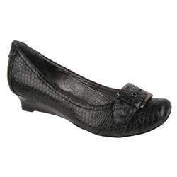 Female Halliday Black Snakeskin in Black