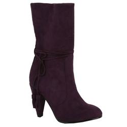 Moda In Pelle Female Kiwi Purple Alcantara Fabric Upper Fabric Lining Fabric Lining Ankle in Purple