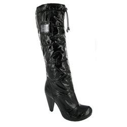 Moda In Pelle Female Lorene Black Patent Leather Patent Upper Fabric Lining Fabric Lining Calf/Knee in Black