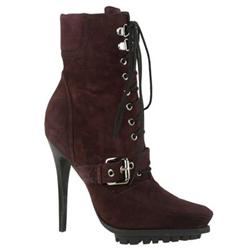 Moda In Pelle Female Loz Burgundy Suede in Burgundy