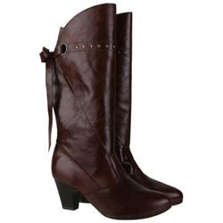 Moda In Pelle Female Poem Brown Leather in Brown