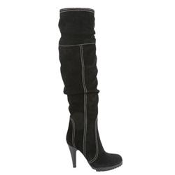 Moda In Pelle Female Silva Black Suede in Black