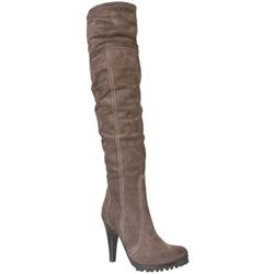 Moda In Pelle Female Silva Taupe Suede in Taupe