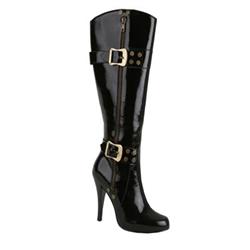 Moda In Pelle Female Zorra Black Patent Leather Patent Upper Leather Lining Leather Lining Calf/Knee in Black