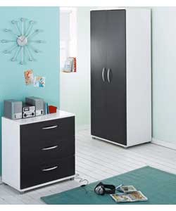 2 Door Wardrobe - Black