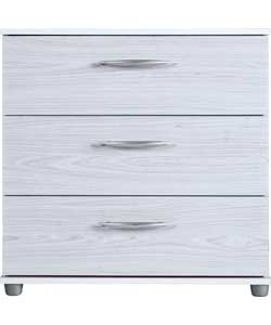 MODENA 3 Drawer Chest - White