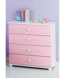 modena 4 Drawer Chest - Pink