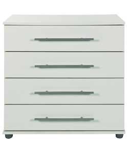 modena 4 Drawer Chest - White