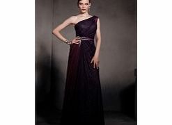 Modern One Shoulder Sleeveless Tencel Evening