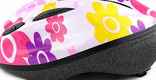 Modovo Kids Outdoor Ultralight Multi-Sport Bike Helmet with EPS Foam Padded ( Pink Flower )