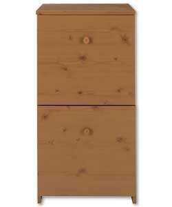 MODULAR 2 Drawer Filing Cabinet - Pine Effect