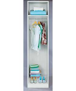 Modular Single Wardrobe - White