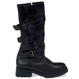 3 Buckle Black Leather To-Die-For Biker