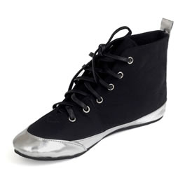 Black Canvas Drill Hightop Rhinestone