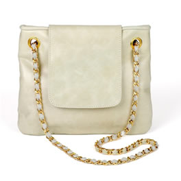 Bone Leather Spiderflower Chain Shoulder Bag