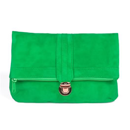 Green Suede Oversized Foldover Waltz