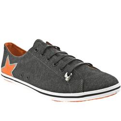 Momentum Male Howard Fabric Upper Fashion Trainers in Dark Grey