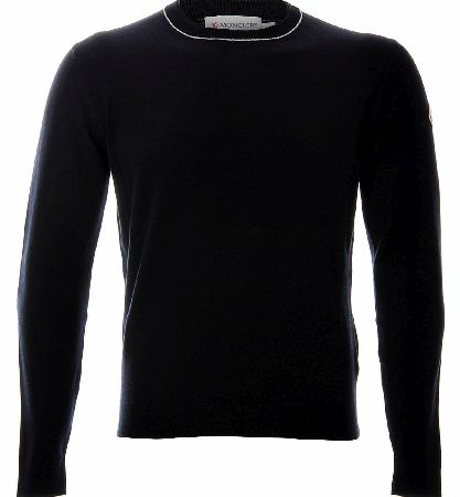 MONCLER Elbow Patch Crew Neck Jumper