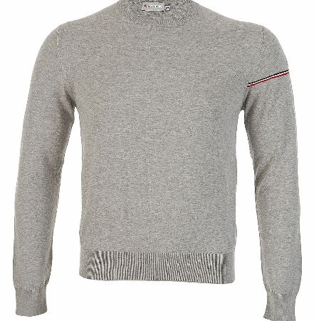 MONCLER Maglia Tricot Crew Neck Jumper Grey