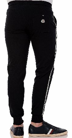 MONCLER Side Stripe Cuffed Joggers Black