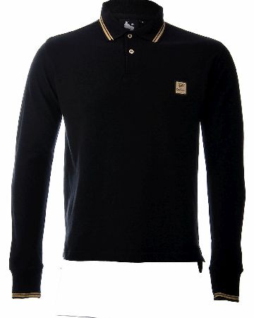 Money Purity Long Sleeve Polo Phantom Black