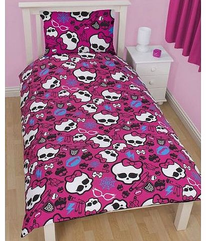 Monster High Character World Monster High Skullette Single Rotary Duvet Set, Multi