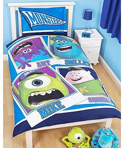 Monsters University Frat Single Panel Duvet Bedding Set