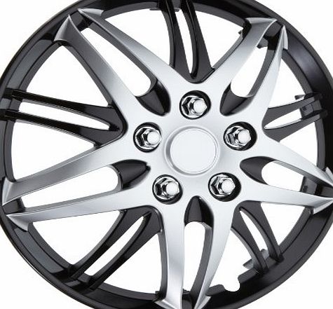 Monza 74872 Sports Wheel Cover Set 15 -inch (4 Piece) - Car Wheel Trims (Set of 4)