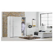 Large Sliding Wardrobe, White Finish