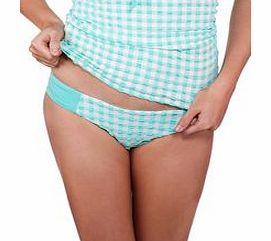 Seersucker mint hipster bikini briefs