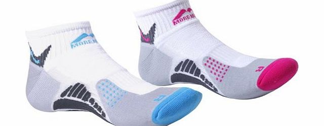 More Mile Womens 2 PAIR PACK More Mile cushioned SAN DIEGO Ladies running sock