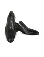 Moreschi Black Leather Oxford Shoes
