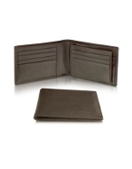 Signature Dark Brown Leather Billfold ID Wallet