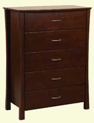 morgan CHEST OF DRAWERS 5 DRAWER DARK